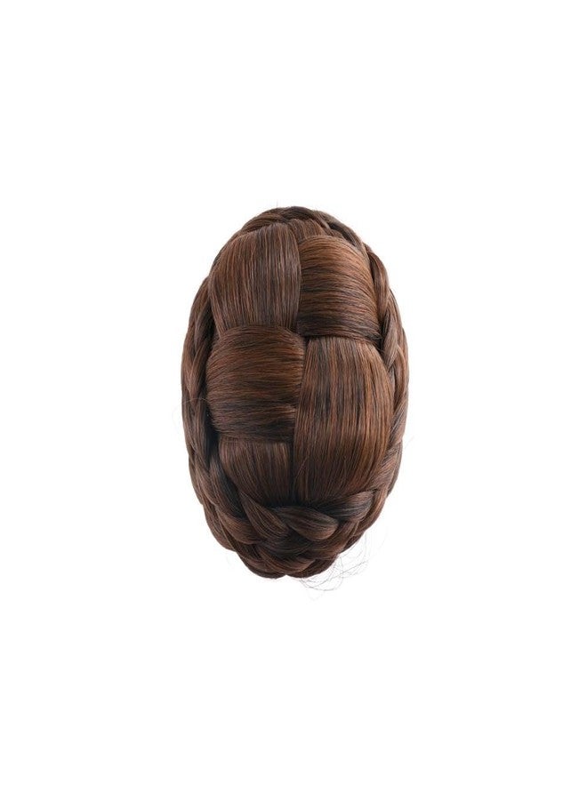 Pokinge Braided Hair Bun Women Hair Piece, High Temperature Fiber, Party Costume Accessory, Light Brown, 1 Count - Image 5